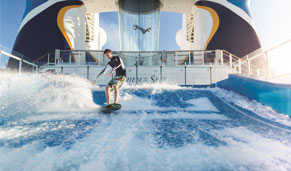 Simulador de Surf, FlowRider. CrucerosIslasGriegas.com