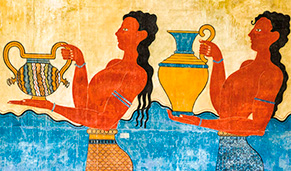 Pinturas minoicas en Knossos