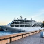 Moored ship in the Monaco seaport