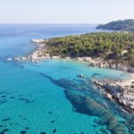 Aegean sea coast in Greece
