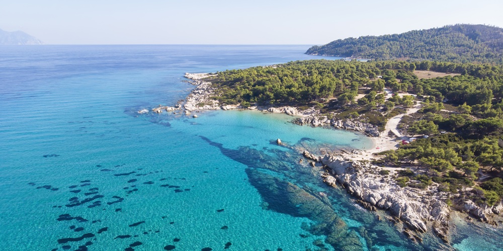 Aegean sea coast in Greece Aegean sea coast in Greece