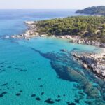 Aegean sea coast in Greece
